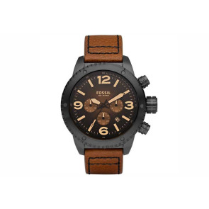 Uhrenarmband Fossil CH2666 Leder Braun 22mm